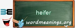 WordMeaning blackboard for heifer